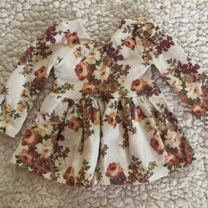 Small shop peplum top floral fall 6-12m